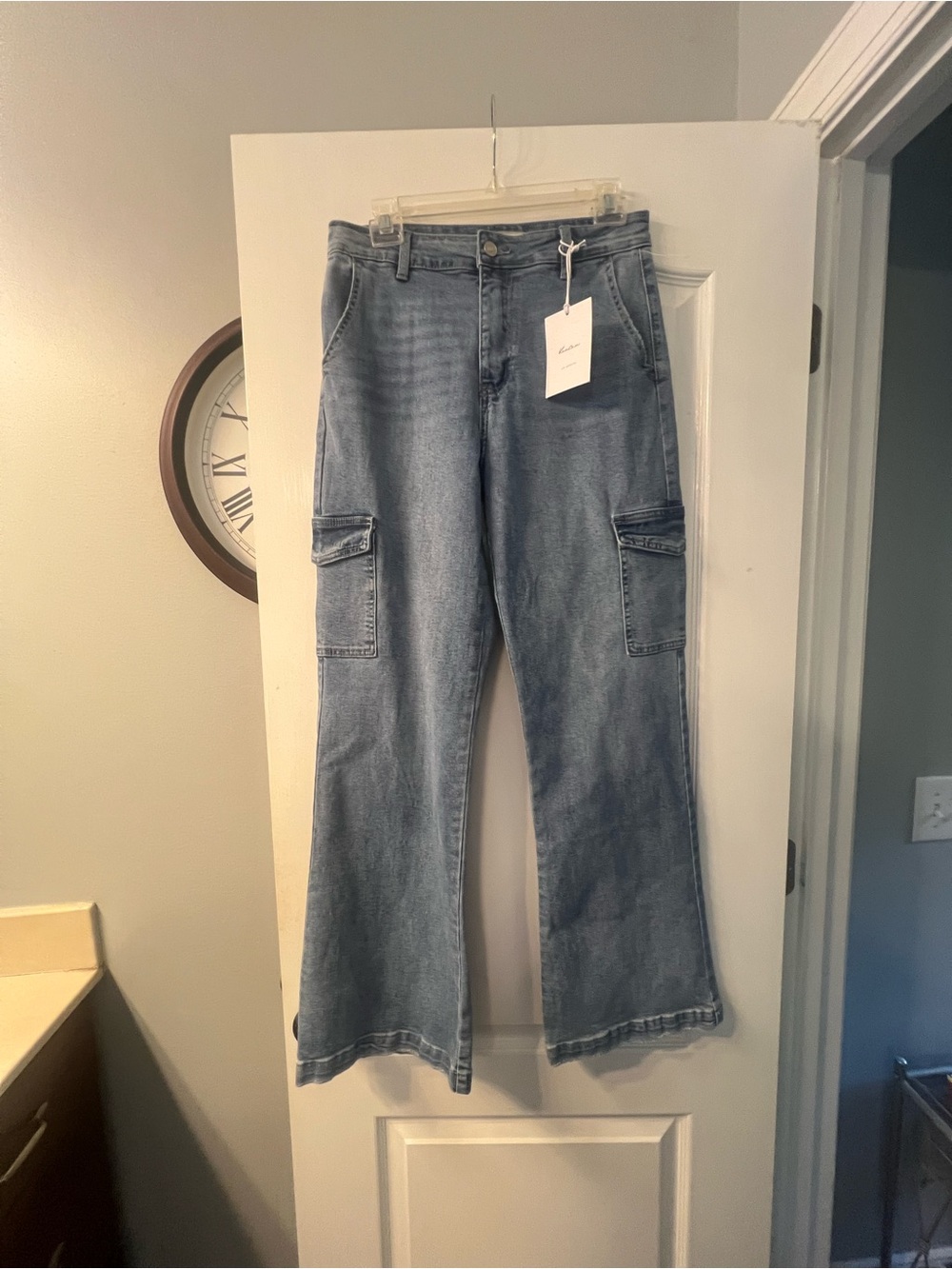 NWT KanCan wide leg jeans with side pockets size 27